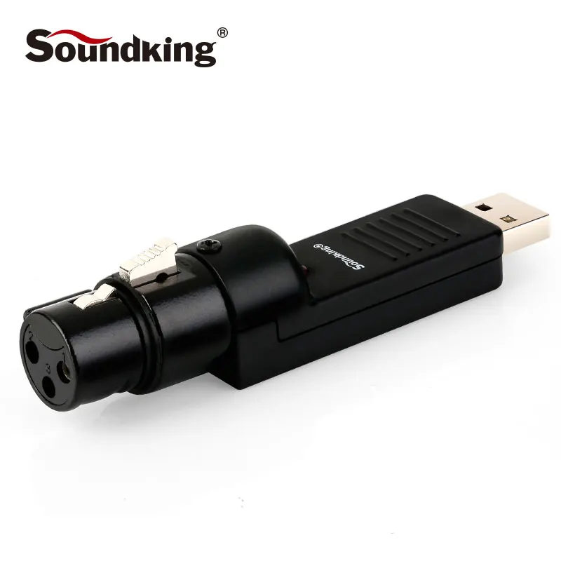 

Soundking XLR(F) to USB recorder to convert audio signal into digital signal to save in PC suitable for dynamic microphone C59