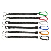 2 pcs/lot Retention Rope Elastic Fishing Rods Carbon Telescopic Fishing Rope Coiled  Secure Lock Fishing Tools Accessories pesca