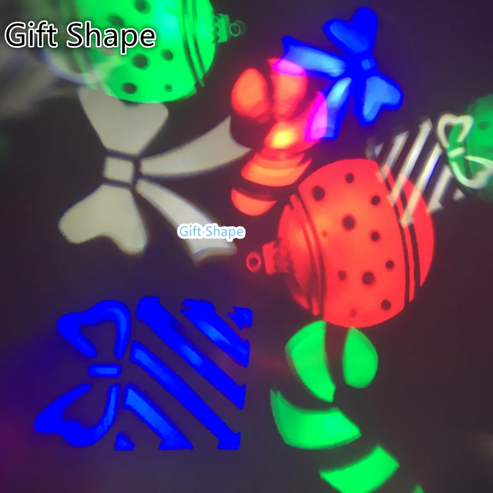 christmas lighting decoration LED Snowflake Projector 3W 4 Pattern Lens Halloween Lighting DJ KTV Bar Rotating Stage Light Bulb