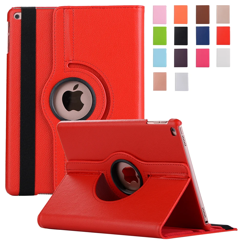 

For New iPad 9.7 2017 Case Stand Feature Luxury 360 Rotating PU Leather Case Cover for Apple iPad 9.7 2017 Coque Funda