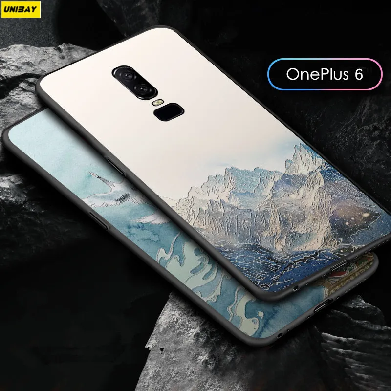 

Oneplus 6 Case 3d Relief One plus 6 a6000 Soft Silicon tpu case Cover 6.28 inch anti-Scratch oneplus 6 6T Matte case Cover