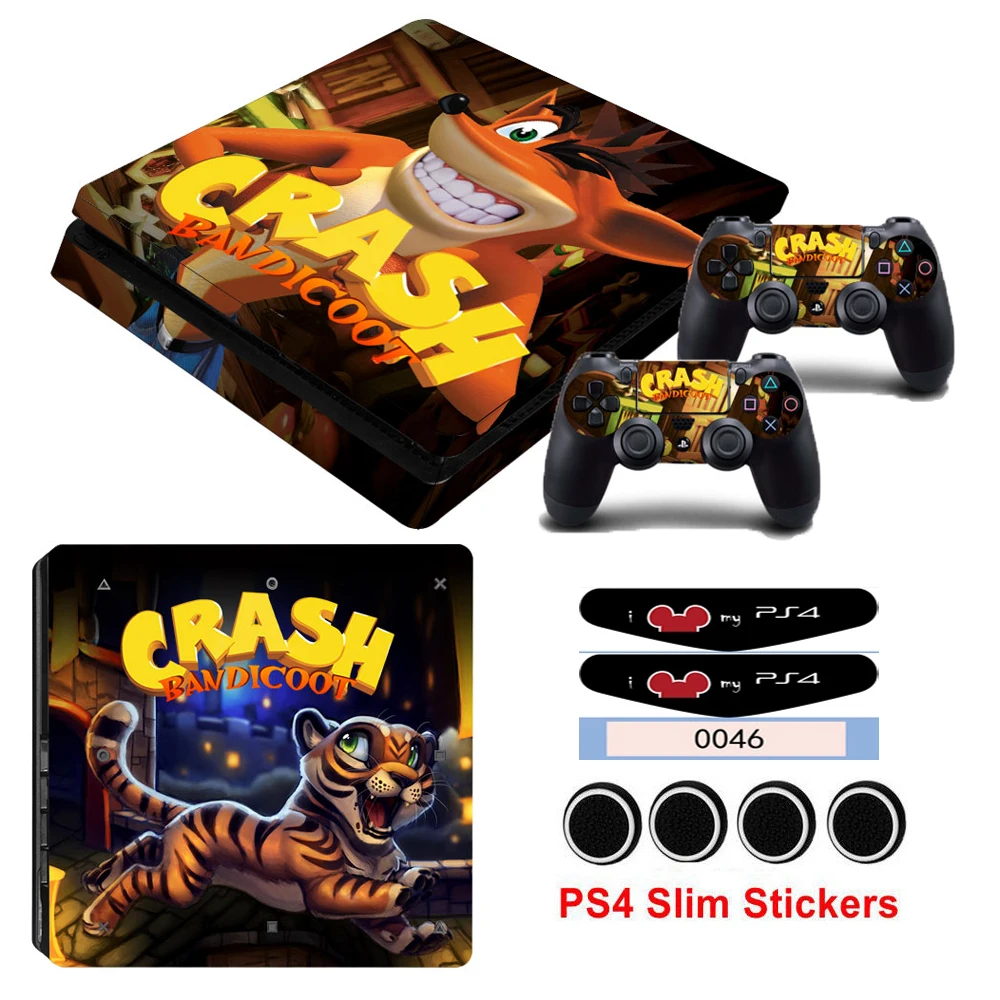 Горячая Распродажа чехол наклейка Crash Bandicoot N Skin для Playstation 4 Slim PS4 консоль наклейки