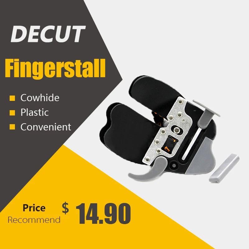 

DECUT MIXHAR fingerstall recurve bow archery fingerstall made by cowhide and plastic for archery game