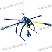 ATG 700-X6-AL 2212/2216 складной карбоновый каркас гекса Мультикоптер w/двойная пластина крепления двигателя