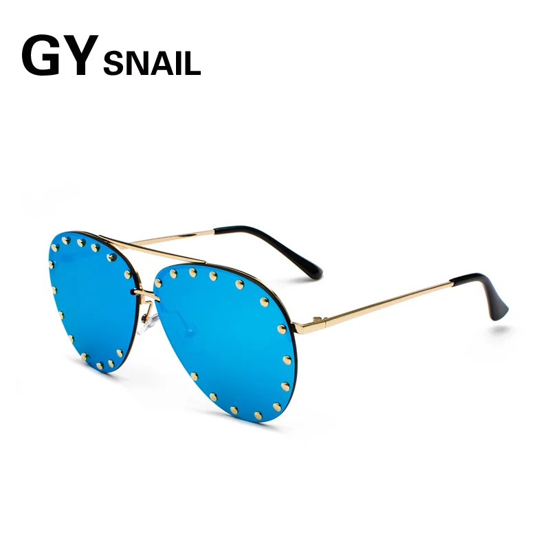 GYsnail паровые панк Солнцезащитные очки, зеркальные металлические солнцезащитные очки, брендовые дизайнерские очки пилота, солнцезащитные очки для женщин и мужчин, модные очки
