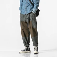 Мужские модные повседневные штаны с начесом, хип-хоп штаны-шаровары, мужские спортивные штаны для бега