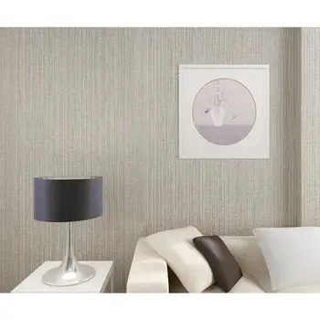 

LanLan Simple Linen Grain Non-Woven Wallpaper Home Livingroom Bedroom Decor 10M