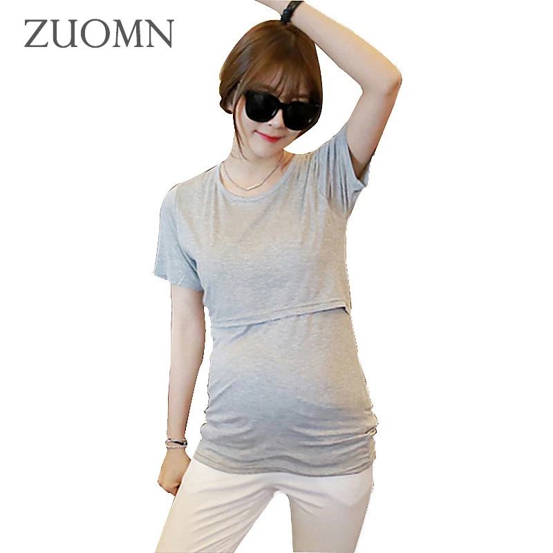 

2017 Summer Pregnant Woman Cotton T-shirt Short Sleeve Funny Printed Maternity Tops Maternity Nursing Clothes Moms Tee YL618