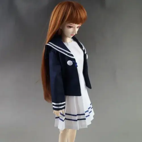 

BJD White Long Dress Uniform Outfits Clothing For 1/3 60cm Tall Female BJD doll SD DK DZ AOD DD Doll Wear