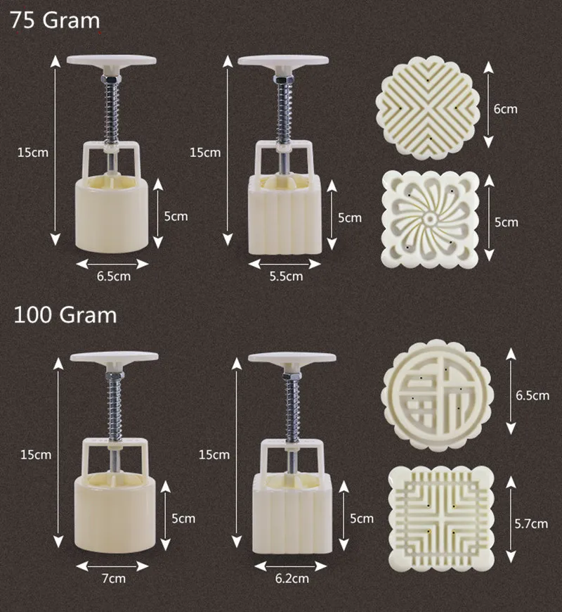 50 г/75 г 3D розы цветы животные Mooncake плесень 1 бочка+ штампы набор ручного давления помадка луна торт форма для выпечки, Сделай Сам аксессуары