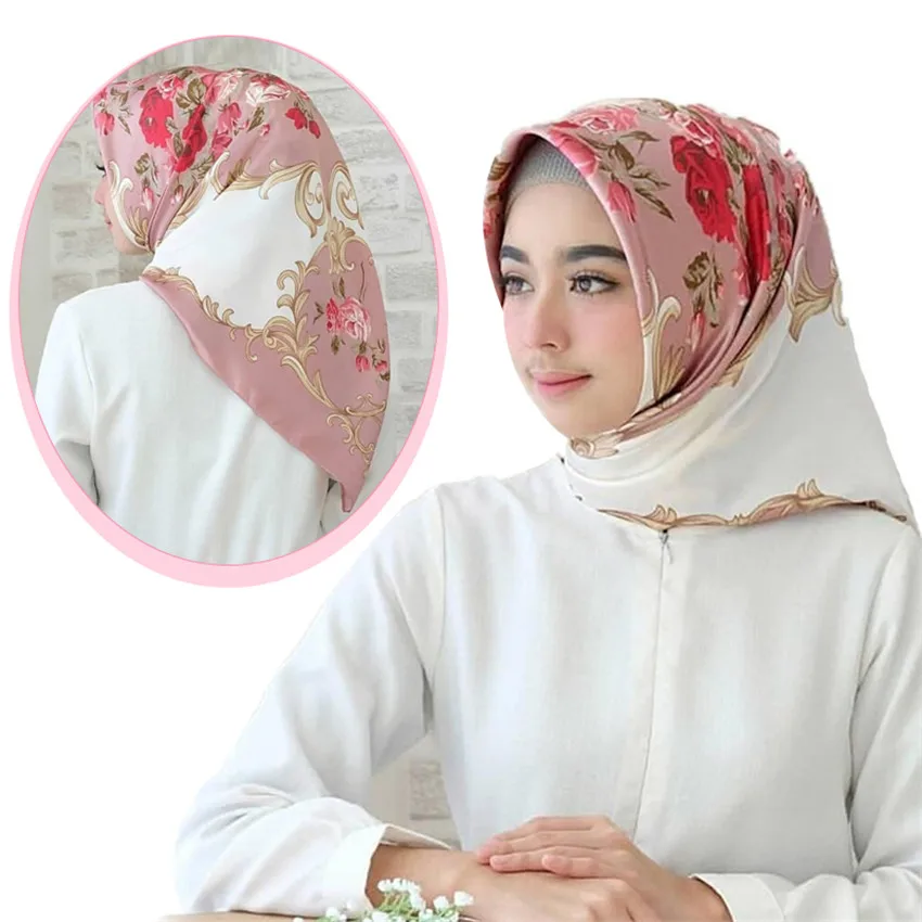 Womens lace scalloped hijab wrap summer mesh headscarf