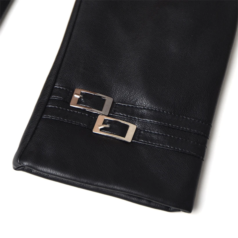 genuine leather women winter gloves  (2)
