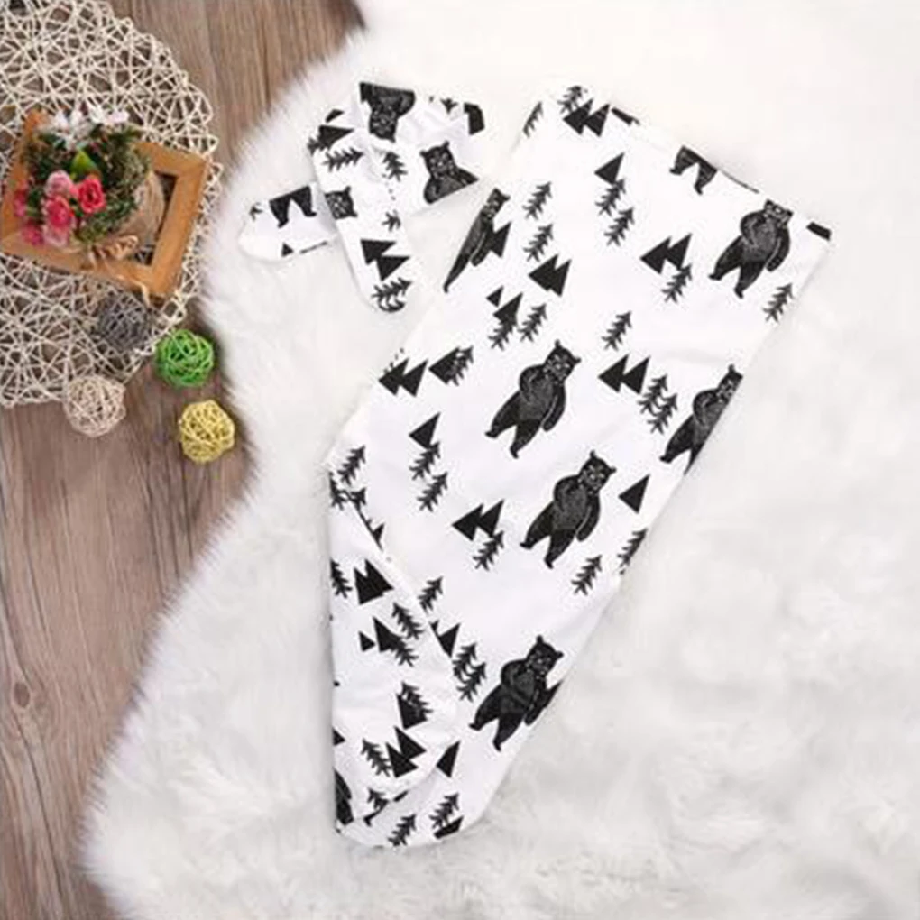 Детский реквизит для фотосъемки новорожденных Модное детское Пеленальное Одеяло детская пеленка для сна муслиновая пеленка повязка на голову с цветочным принтом для мальчиков