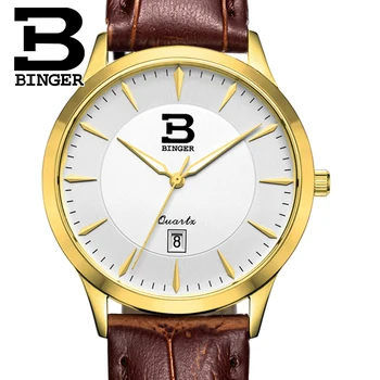 

Switzerland Women's watches luxury brand BINGER quartz full stainless steel Water Resistance ultrathin Wristwatches B3005W-5