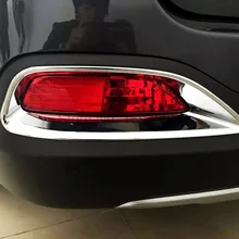 Для Kia Sorento L 2015 Chrome 2 шт. заднего Tail Туман свет лампы ободок Рамки крышка противотуманных фар отделкой автозапчасти интимные аксессуары