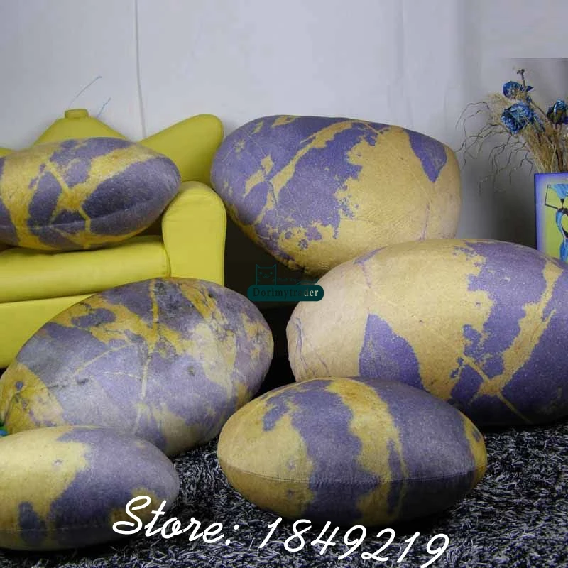 Brinquedo das Crianças Decoração do Quarto de Pelúcia Dorimytrader Muito Grande Natural Pedra Seixo Paralelepípedos Travesseiro Almofada Dy61076 6 Pcs