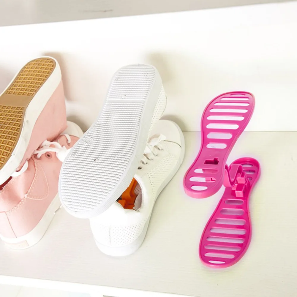 

1Pcs Creative Double Integral Shoe Rack Space-Saving Removable Plastic Shoe Rack