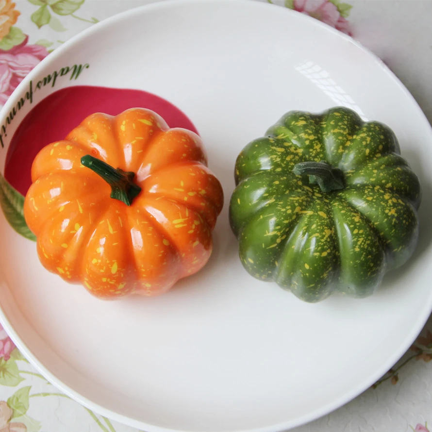 3 шт искусственные овощи Мини Тыква пена поддельные продукты Хэллоуин вечерние украшения ресторан дом Декор фотографии реквизит