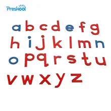 Baby Toy Montessori 5 Lots 130 Pcs 5 Different Colors Blue Red English Language Letters Alphabets