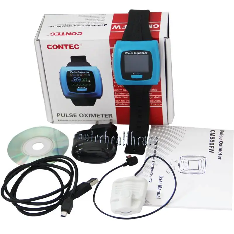 

CONTEC CMS50FW Bluetooth Wrist Finger Pulse Oximeter SPO2 PR USB PC Software