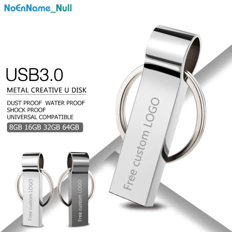 

usb flash drive 3.0 silver Metal pendrive 128GB 64GB 32GB 16GB 8GB 4GB memoria flash pendrive memory usb bracelet key Free LOGO
