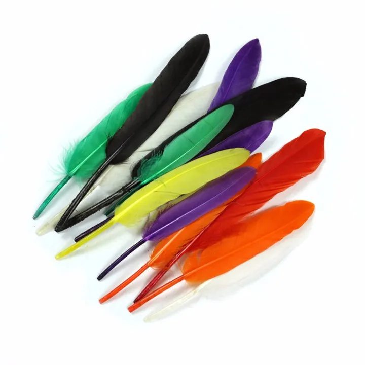 6 10PcsLot Natural Goose Feather DIY Clothing Decoration Mulit-Color Plumage for Craft Sewing Costume