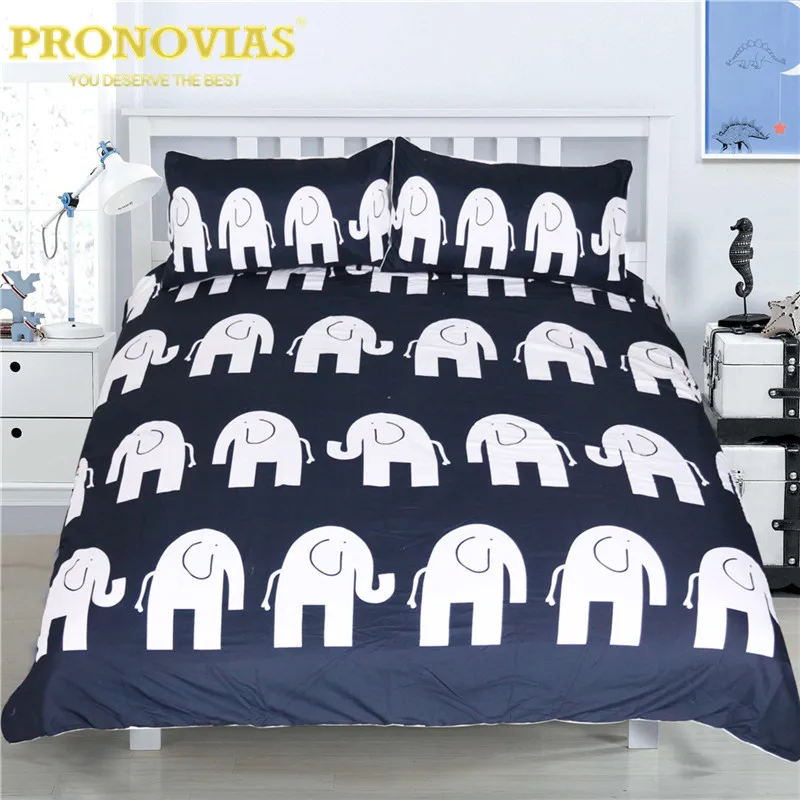 

Pronovias blue elephants modern duvet cover set king queen full twin