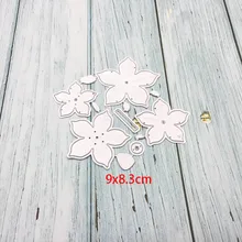 5Pcs/Lot Flower Diescuts Decor Metal Cutting Dies Scrapbooking Stamps Embossing Paper Cards Border Template Punch Stencils DIY large border punch flower knot embossing machines perfect for handmade cards craft height about 4cm 1 57inch