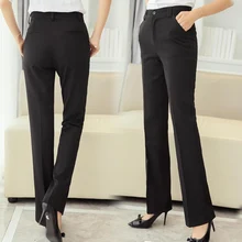 2018 Fashion formal pants women’s pants suit pants micro-horns slim trousers female professional casual pants spring and autumn