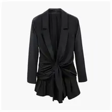 Новые женские Модные v-образным вырезом Асимметричный тонкое пальто Топы с длинным рукавом Верхняя одежда Тонкий Блузка женские офисные