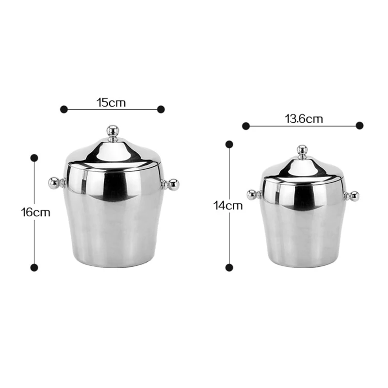 Двухслойное ведро из нержавеющей стали для шампанского, вина, свадебной вечеринки 669
