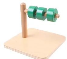 Niños Montessori Juguete de Madera Del Bebé Cilíndricos Parappel Dial de Aprendizaje Preescolar Educación Formación Brinquedos Juguets