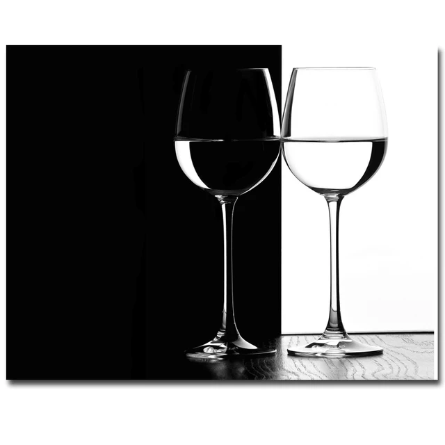 The red wine glass painting printed Modern Abstract Flower Oil