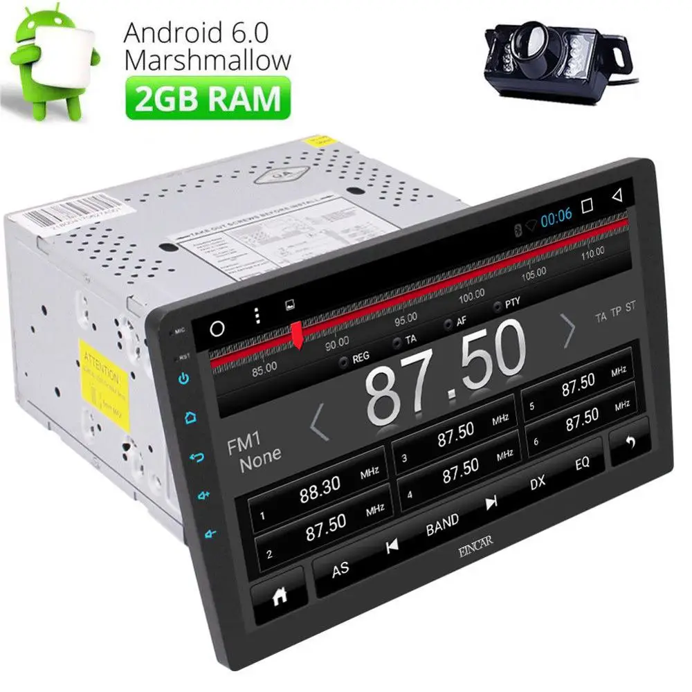Top 4 CORE Android 6.0 10.1" Car Radio Detachable Stereo GPS Wifi 4G BT OBD2 2GB RAM 1