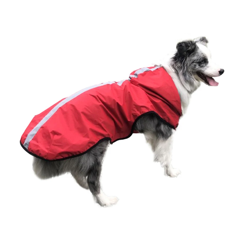 Водонепроницаемый куртка на открытом воздухе дождевик для больших собак средних собак с капюшоном с воздухопроницаемой сеткой, с изображением собаки дождевик для домашних животных Одежда для собак