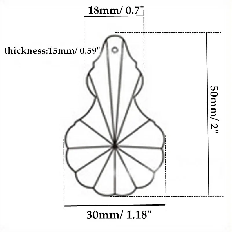Hierkyst 25 шт. K9 Стекло призмы-кристаллы подвесные люстры Запчасти люстры УФ-лампа освещения Повесьте капли 50 мм "# 1917B