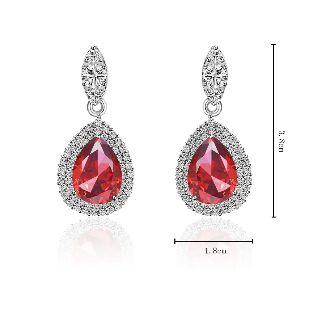

Exquisite Drop Earrings Elegant Teardrop Shape Top quality AAA Cubic Zirconia Crystal Bridal Earrings Accessory