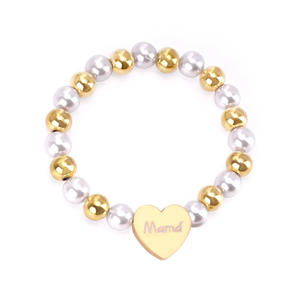 Браслеты LUXUSTEEL из бисера pulsera для мам подарок браслеты нержавеющей стали с