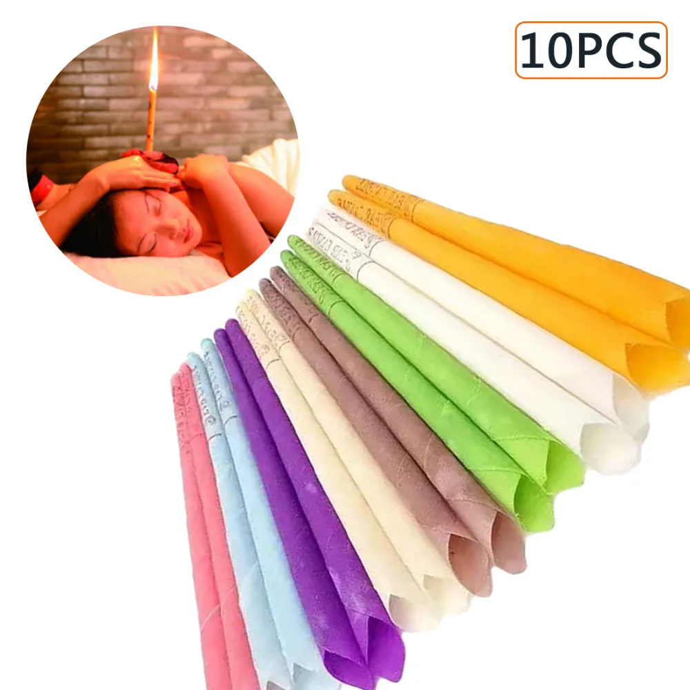 

Ear Wax Removal Cleaner Ear Coning Indiana Therapy 10pcs Ear Candles Healthy Care Ear Aromatherapy Treatment Fragrance Candling