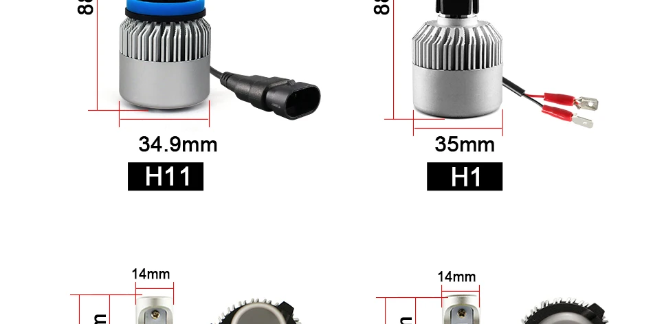 Hlxg 2 шт 12V 3000K 4300K 6500K 8000K H7 H11 H1 H3 H4 Светодиодные Автомобильные фары 8000LM/комплект 36 Вт Авто H8 H9 9005 HB3 9006 24v Led