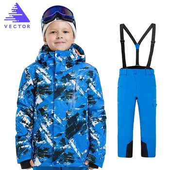 

Boys Ski Suit Children's Winter Ski Jackets Outdoor Windproof Waterproof Clothes Set Warm Suits For Boys Ski Jacket Snow Pants