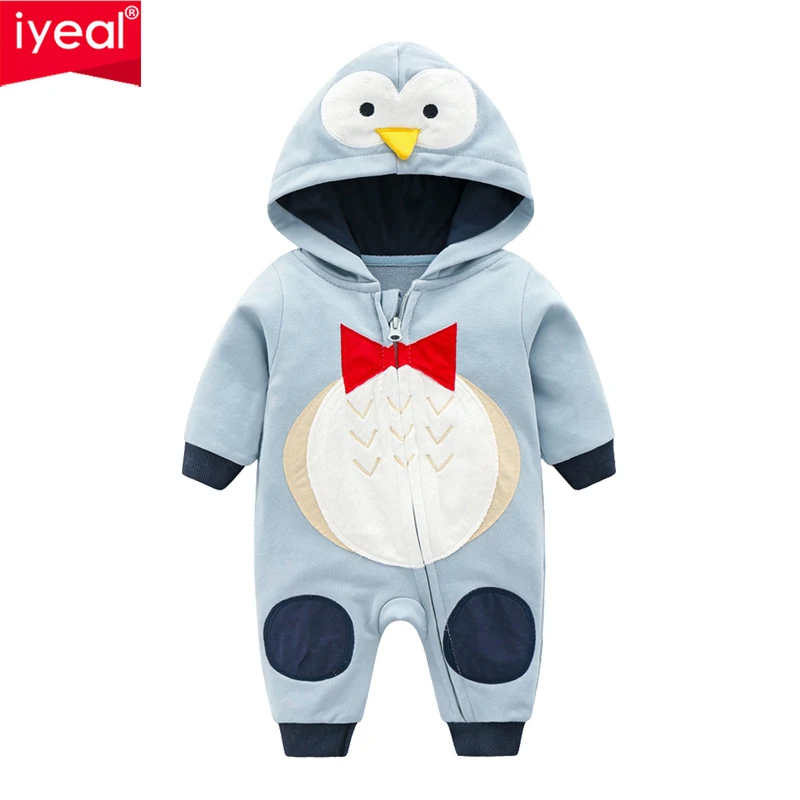 

IYEAL Newborn Rompers Cartoon Animal Hooded Baby Boys Girls Outwear Warm Soft Fleece Toddler Jumpsuit for Kids Baby Wear 0-12M