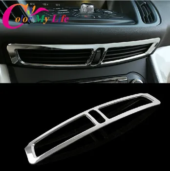 

Color My Life Abs Chrome Air Condition Vent Decorative Trim Chrome Sequin Sticker for Ford Kuga 2013 2014 2015 2016 Accessories