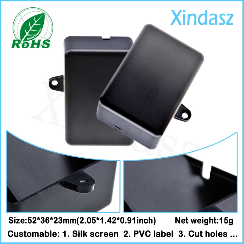 (10pcs/lot) plastic boxes small electrical enclosure XD-JS-4 52*36*23mm junction case