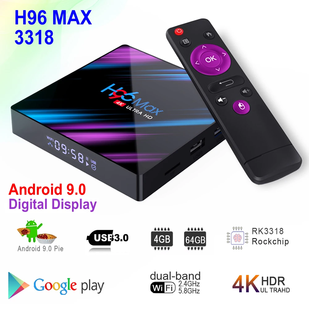 H96 No Yearly Fee Arabic Iptv Box France USA UK German spain 1000 Channels smart iptv subscription box Ip Tv Android 9.0