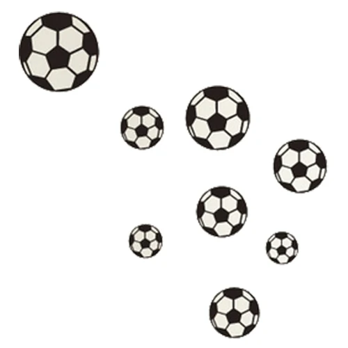 8 قطعة/المجموعة لكرة القدم الجدار ملصق لاصق لامع ورائع المنزل مكتب غرفة نوم الديكور