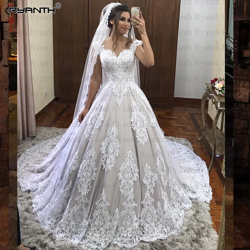 Роскошное платье Vestido de noiva, сексуальное кружевное бальное платье с открытой спиной, свадебное платье, Новое поступление 2019, платье