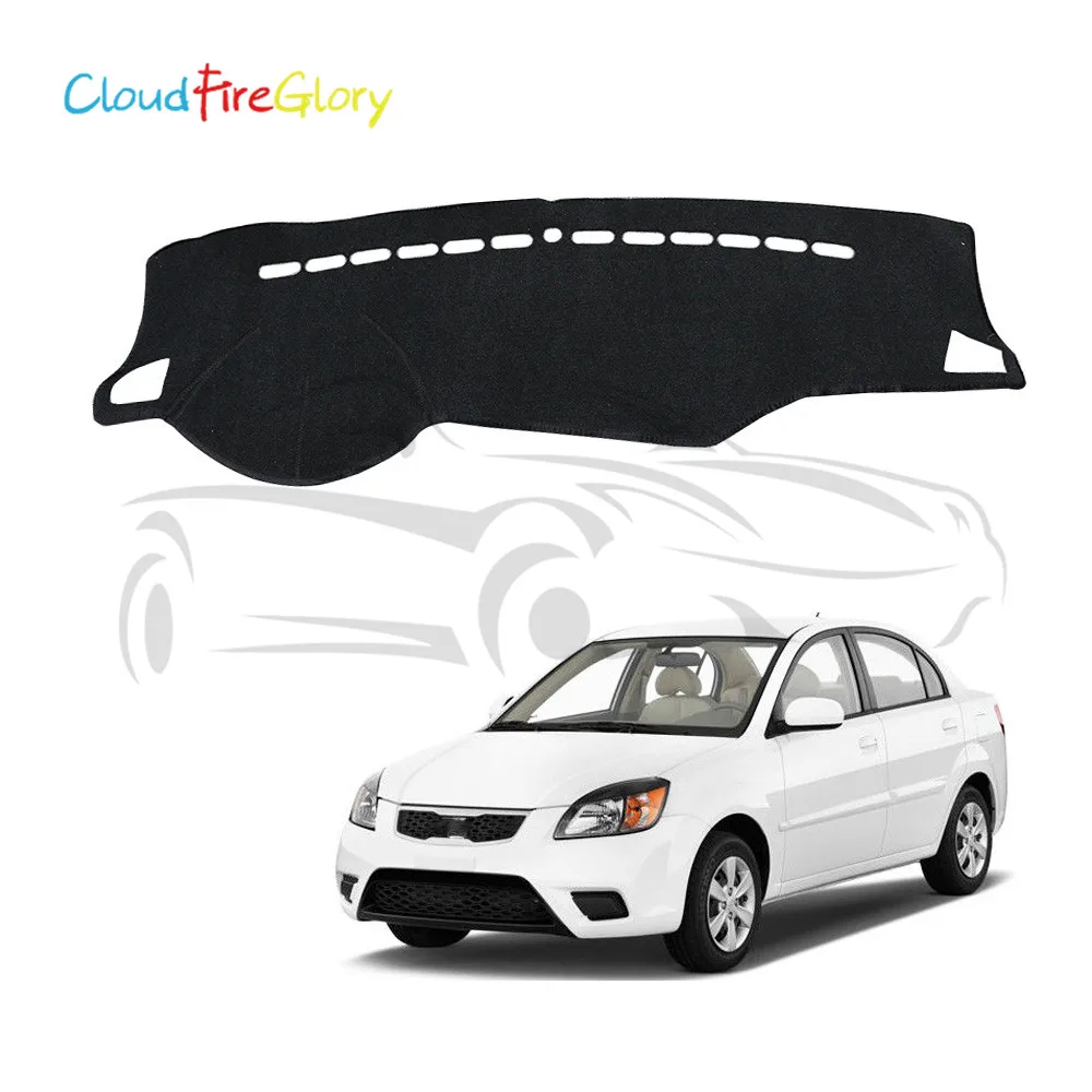 

CloudFireGlory For Kia Rio Rio5 2006 2007 2008 2009 2010 2011 Black Dashmat Pad Dashboard Sun Shade Dash Board Cover Carpet LHD