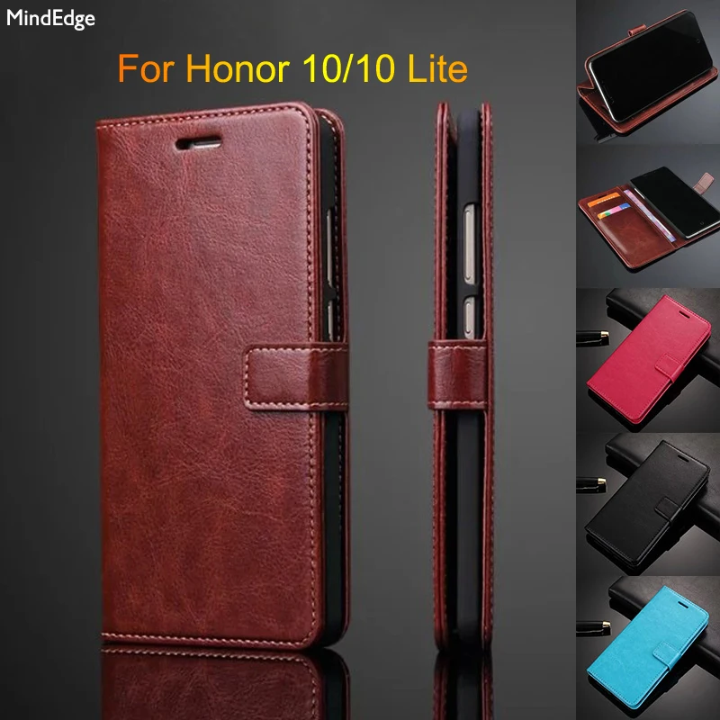 Flip Wallet Case for Huawei Honor 10 Leather Luxury Card Holder Kickstand Original Lite Shockproof Shell | Мобильные телефоны и