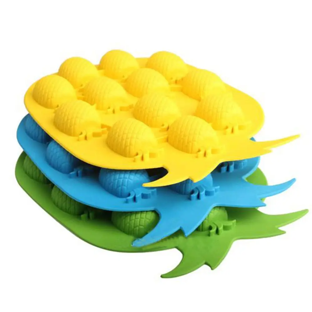 KANNERT DIY Pineapple Shape Ice Mold Drink Ice Cream Cube Maker Bar Party Ice Tray Cube 3
